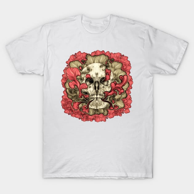 Tattooed Skull T-Shirt by fakeface